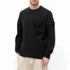 pullover sweatshirts heren kleding crew nek ontwerper sweatshirt stenen kist driedimensionale zakken bodem licht lampje krassen herfst winter co-ed sweater