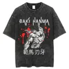 T-shirt anime di Grappler Baki Kyokudai Taikai Harajuku Streetwear Stampa creativa a manica corta Abbigliamento da uomo in lavagna antage 240509