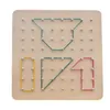 Montessori Baby Creative Toy Graphics Gumowe tablice paznokci z kartami Edukacja dzieciństwa przedszkole dzieci 240509