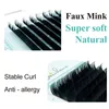 Natuhana Korea PBT 16rows B C D Curl Eyellash Faux Cons individus Fausses à la main Faux visons de vison pour S 240423