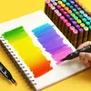 24-120 Цветные маркерные ручки устанавливают манга кисть для рисования рисование рисование наброски искусство поставки канцелярских товаров маркеры школьные принадлежности 240506