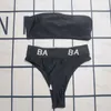 Frauen Badebikini Set trägerloser Badeanzug zweiteiliger Strand Sommer Badeanzug