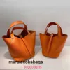 birkinbag handväska designer väskor kvinnor picotin lås handväskor tote väska läder grönsak korg väska kvinnor huvud läder hink litchi mönster stort mössa h8x8 kellyit