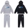 Designer Full -Serie Hoodie Trapstar Full Tracksuit Regenbogentuch Stickerei Decodieren von Kapuzensportnetzmänner und Frauen Anzug Reißverschluss Hosen