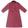 Vêtements sets adolescents tenue enfants d'été National robe garçons arabe folk thawb enfants à manches longues vêtements musulmans 4-12 ans Ramadan Thobe