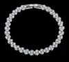 Luksusowe lśniące kryształowe bransoletki oryginalne 925 srebrne uroki bransoletka diamentowy rzymski link bransoletowy biżuteria A365925430