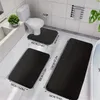 トイレバスルーム3 PCS家庭用スリップフットマットソリッドカラーキルティングバスルーム吸収カーペットマット