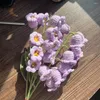 Decoratieve bloemen Afwerking Handgemaakte haakbrei lelie van de vallei kunstmatige bruiloft bloemen moeder'sdag cadeau -item