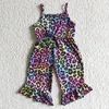 Clothing Sets Fashion Piebald Leopard Print Melange Jumpsuit Wholesale Boutique Children Clothes RTS Romper Bodysuit