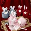 3pcs enveloppe cadeau Pâques Bunny Oeufs sacs bonbons sacs de lapin sacs cadeaux de mariage