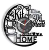 The Kitchen the Heart of the Home Inspired Record Clock Modern Design Wall Watch Kitchen Decor Noiseless Timepieces 2201043524203