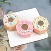 3 pezzi Wrap regalo 10pcs dolce dessert a forma di ciambella box gift cioccolato sacchetto di imballaggio per il matrimonio per baby shower decorazioni