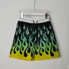 Shorts pour hommes streetwear cordon de flamme de flamme Couleur des hommes hommes