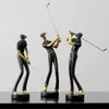 Golfers créatifs figurines abstraits simples couleurs de golf joueur de joueur ornement ornement de style sportif décor moderne articles décoratifs à la maison 240430