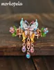 Morkopela Hair Clips Butterfly esmalte o charme vintage Rhinestone Hairpin Clips Women Women Banquet Claw Accessoires Jewelry6280873