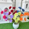 Decorative Flowers Simulation 5 Dew Lotus Artificial Indoor Home Furnishings Wedding Pography Props Background Decoration