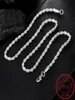 925 Sterling Silber 16182022224 Zoll 4mm ED Seilkette Halskette für Frauen Man Fashion Hochzeit Charm Jewelry 8306031