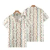 Basit şerit gömlek 3d baskı harajuku hawaii tarzı kısa kollu tek düğme Küba gömlekleri artı erkek ve kadınlar için 240428
