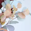 Decoratieve bloemen kunstmatige lange pool eucalyptus blad bladeren planten geld nep planten muur bruiloft schieten prop home diy