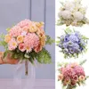 Dekoracyjne kwiaty Yan sztuczna róża hydranganie bukiet do dekoracji domowej stoliki centralne kwiecistą aranżacje ślubne ślubne