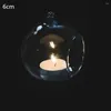 Kandelhouders merk 1pc hangende teaight houder glas orb terrarium globe kandelaar bruiloft bar decor