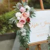 Decoratieve bloemen Kunstmatige bruiloftsboog bloemenkit Boho Garland gordijnen deurdecoratie welkom bord