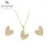 Collier Boucles d'oreilles Set Xuping Bijoux Arrivée Fashion Heart Style Oreille pour femmes Sendons cadeaux de fête de la fête des mères-665