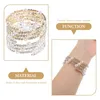 Braccialetti di fascino avvolto bracciale a spirale personalizzato Pearl for Girls Teen Trendy Gioielli da polso Gioiello Metal Braggletta