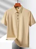 Men's Polos Men Polo Shirt Cool Thin Summer Oversized 4xl 5xl Plus Size 2024 Top Quality Seamless Fashion Short Sleeve T-Shirt Male