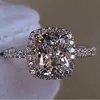 Choucong Dazzling Lady's White Diamiamique 925 Silver Wedding Band Ring SZ 5-10 GRATUITEMENT CADEAU 2269