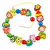 26 pezzi animali in legno per perle di frutta per bambini giocattoli cartoni animati che infila la corda montessori per educazione precoce regali giocattoli per bambini tmz 240509