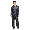 Tony Candice Mens Satin Pyjama Set Herr Silk Pyjamas Mens Sexig modern stil mjuk och bekväm satin pajamas mens sommar 240508