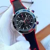 Quartz Watch Ojia haima Пятиконовая запястья из нержавеющей стали корпус резиновая лента Мужчина