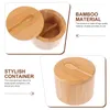 Bouteilles de rangement en bambou pot d'assaisonnement contein contenant des contenus de cuisine à la maison