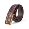 Ceinture alligator cuir masculin de ceinture haut de gamme haut de gamme