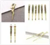Matériau en laiton Spoon en métal Dab Key Ring Smoking Pipe accessoires Papétières à l'oreille Toues outils de cire Scoop Dabber pour le narguilé Shisha Herb SNUF1043188