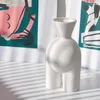 Vases Simple Modern Ceramic White Human Vase Vase Home Decoration intérieure pour les fleurs Accessoires Nordic