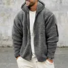 Men's plus size Outerwear & Coats Coat men's autumn and winter double-sided velvet warm jacket loose hooded casual jacket