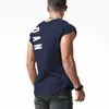 Camisetas masculinas verão novo bodybuildvest top fashionttight capaz de homem casual colete diário de tendência diária camiseta de esportes sem mangas j240509
