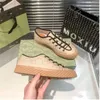 Casual Shoe For Women High-kvalitet Sport Canvas Shoes Bevel Classic Style Unique Pattern Design Women's Platform Tygskor