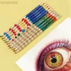 Pencils 10 pieces/batch DIY cute professional colored pencils colored pencils wooden rainbow colored pencils for painting sets colored children d240510