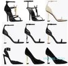 Sandals High-heeled Shoe Paris Dress Classics Women 10cm 8cm Heels Black Golden Gold Wedding Bottoms