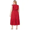 Plus -Größe Kleider Plus Size O Hals Slveless Dot Print Sommerkleider für Frauen Y240510