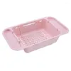 Kitchen Storage Filter Rack Plastic Rinse And Drain Durable Odorless Non-toxic Tools Rectangle Beautiful Shape High Purity