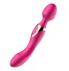 Carica USB Double Head Av Vibrator Magic Wand Massager Sex Toys for Women GSPOT Vibrators Clitoride MASSAGE MASTURBA3414859