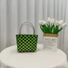 Plastic Handmade Diy Bag Woven Bag Vegetable Basket Gift Children's Bag Small Square Bag Woven Basket Bag Handbag