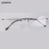 Sonnenbrille Frames Großhandel Randless optische Drahtmodmetalltempel Stainin Stahl Brille Blau Gold Schwarzes Rezept Gafa Oculos de Grau