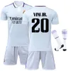 Sets/Soccer Sets/Sight Suits Mens Track Supsuits New 2223 Real Madrid Football Shirt Mens No. 10 Modric No. 9 Benzema Camisa de fútbol de fútbol Camisa de entrenamiento para niños Camisa de equipo