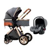 Barnvagnar nr 3 i 1 baby barnvagn lyxig hög landskap baby barnvagn bärbar baby barnbarn kinderwagen baby bassinet vikbar baby bil Ny T240509