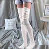 Chaussettes de bonne humeur femme cuisse haute laine en laine tricot chaud épais bottes hautes bottes plaques de jambe pour les filles application de livraison de tas d'hiver dh5gs